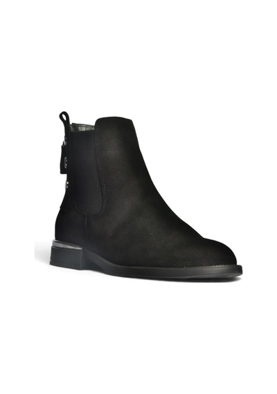 Fox Shoes Z555266661 Siyah Hakiki Deri Süet Kadın Bot
