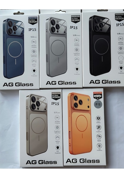 Apple Uyumlu iPhone 15 Ag Glass Magsafe Siyah Kaliteli Kılıf Yeni Trend Şok Emici & Tam Koruma, 5 Renk Turuncu Apple Uyumlu iPhone 15 Ag Glass Magsafe Siyah Kaliteli Kılıf Yeni Trend Şok Emici & Tam Koruma, 5 Renk Turuncu
