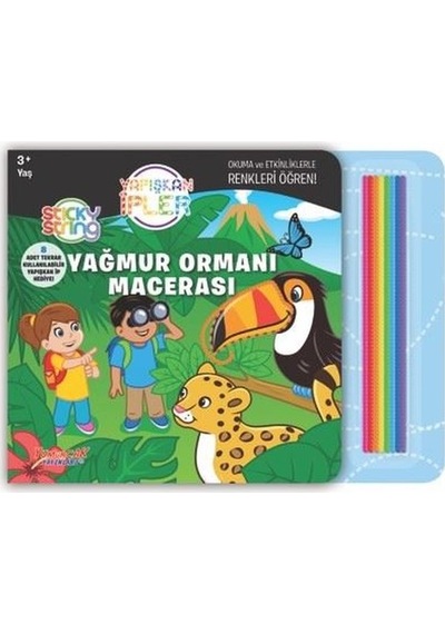 Yağmur Ormanı Macerası - Yapışkan İpler 3+ Yaş- Yumurcak Yayınları