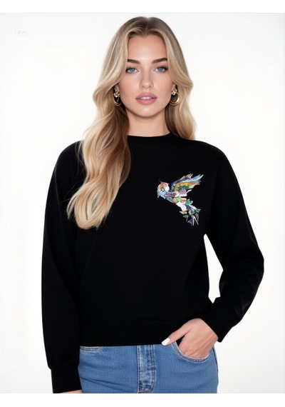 Ogc Anka Kuşu Unisex Sweatshirt Siyah