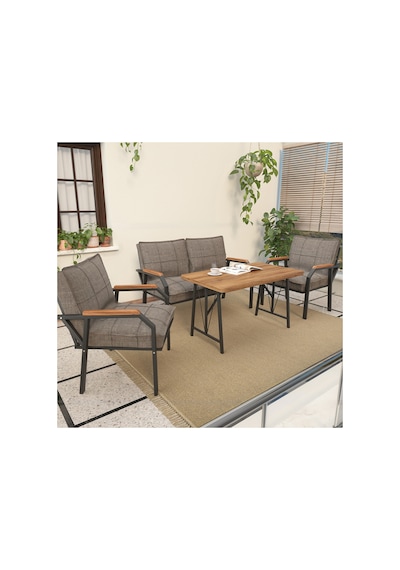 Mygusi Hayal Balkon, Cafe, Metal Kanepe Koltuk Takımı , Bahçe Mobilyası, 2+1+1 + 70x110 Masalı Cappuccino Mygusi Hayal Balkon, Cafe, Metal Kanepe Koltuk Takımı , Bahçe Mobilyası, 2+1+1 + 70x110 Masalı Cappuccino
