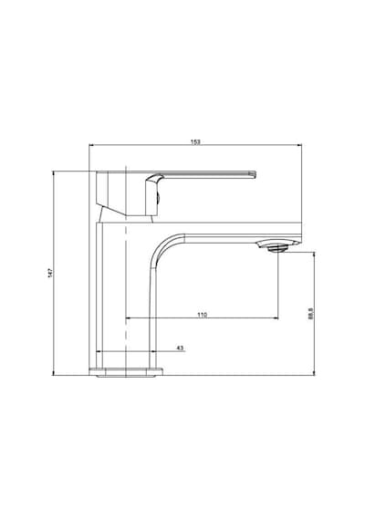Nsk Geo N3014902 Lavabo Bataryası Krom Gri