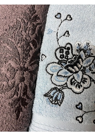 Özdilek Pony Havlu Seti Best Set Hamam Takımı Kahve-mavi Çok Renkli