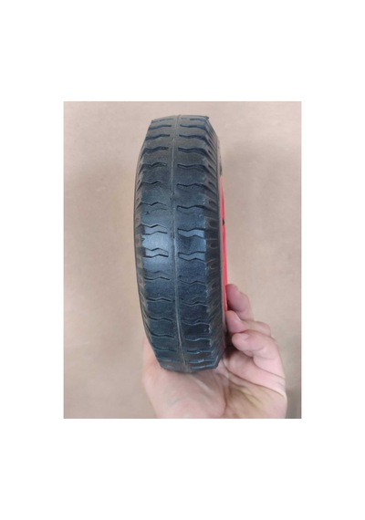200x40 Mm Plastik Jant El Arabası Yük Taşıma Arabası Tekeri Burçlu Şişme Şambelli İç Lastikli Teker