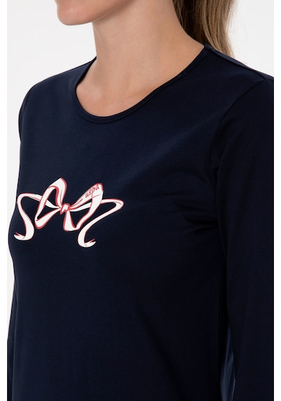U.S. Polo Assn. Kadın Lacivert Yılbaşı Temalı Pijama Takımı 50318932-VR033