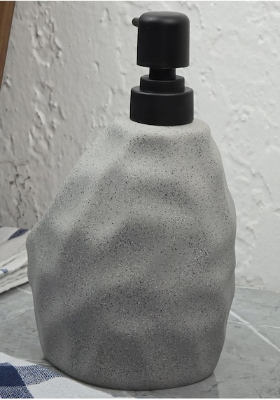 Taş Desenli Sıvı Sabunluk - Sünger Hazneli Mutfak Sabunluğu - 700 Ml - Çakıl Desen -