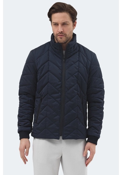 Slazenger Beast Erkek Dik Yaka Fermuarlı Lacivert Mont & Kaban Lacivert
