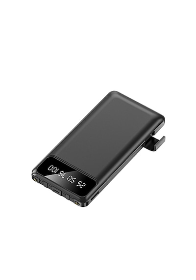 Ktools Boost Trio 10000 Mah Dahili Kablolu Powerbank Siyah Type-c & Lightning Black