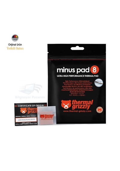 Thermal Grizzly Minus Termal Pad 8 8w - 100x 100x 1,0 Mm 100mm X 100mm X 1.0mm