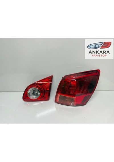 Nissan Qashqai 2007 - 2010 Stop Lambası Sağ İç Ve Dış Takım Toplam 2 Adet Stop