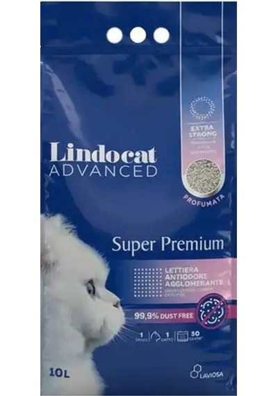Lindocat Super Premium Extra Güçlü Topaklanan Pudra Kokulu Kedi Kumu 10l