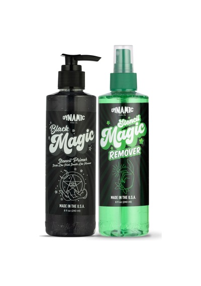 Dynamic Black Magic Stencil Set Dövme Transfer Jeli Ve Remover Seti 8oz - 240ml