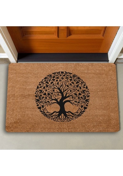Valerine Life Çınar Ağacı Figürlü Kapı Önü Paspası 45x70cm