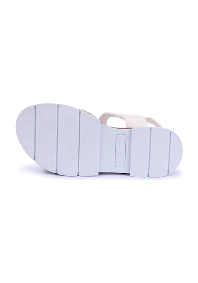 Kiko Kids Ortopedik Kız Çocuk Sandalet Şb 2843-47 Beyaz - Gümüş