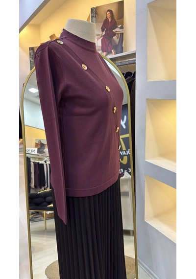 Nuss Triko Tunik Bordo 206