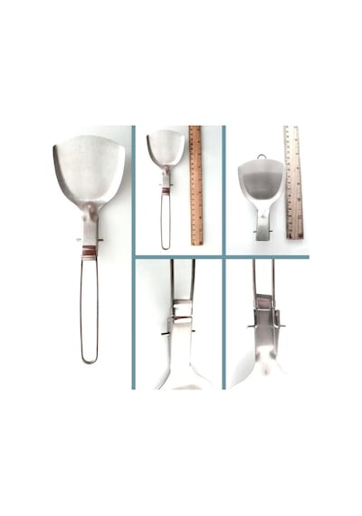 Omeniv Katlanır Çelik Barbekü Ocak Spatula Outdoor Kamp Karavan Çok Renkli