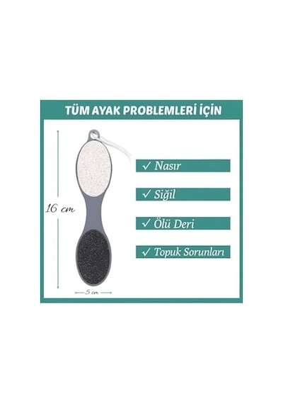 4 Fonksiyonlu Topuk Törpüsü Ayak Bakım Seti 4 İn 1 Set, 7480000717550 15x9