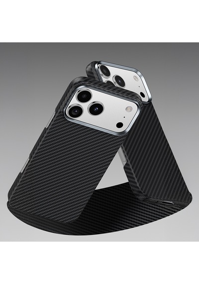 Apple iPhone Uyumlu 18 Pro Kılıf Karbon Fiber M-safeli Benks Armor Air Yüksek Kamera Çerçeve C1 600d Kevlar Siyah