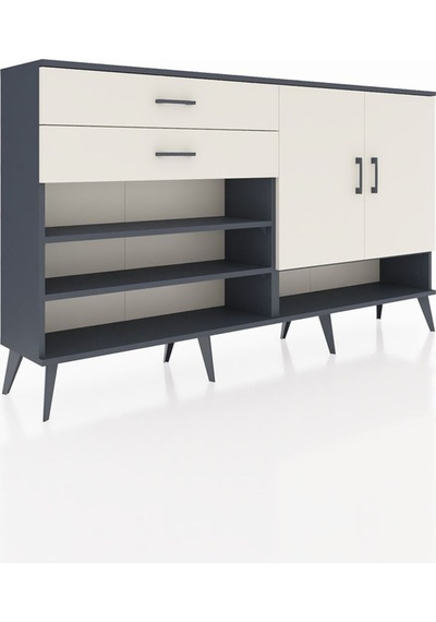 Arges Konsol 4 Raflı 2 Çekmeceli 2 Kapaklı 176x30x99 Antrasit-aytaşı Aytası/aytası - Antrasıt Arges Konsol 4 Raflı 2 Çekmeceli 2 Kapaklı 176x30x99 Antrasit-aytaşı Aytası/aytası - Antrasıt