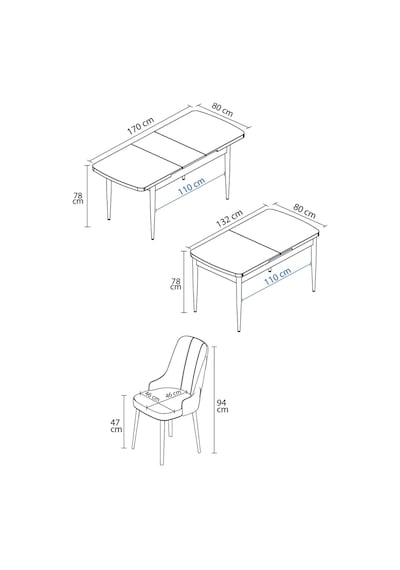 Mabel Meşe Desen 80x132 Mdf Açılabilir Mutfak Masası Takımı 4 Adet Sandalye Kahverengi Mabel Meşe Desen 80x132 Mdf Açılabilir Mutfak Masası Takımı 4 Adet Sandalye Kahverengi
