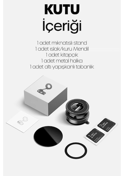 360 Araba Telefon Tutucu Ayarlanabilir Masa Üstü Vakumlu Mıknatıslı Magsafe Telefon Tutucu Siyah Çok Renkli
