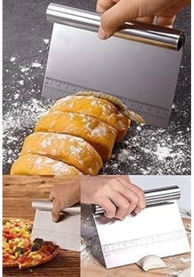Smartizi Chef Prime Paslanmaz Çelik Hamur Kesici Ve Pasta Sıvama Kazıyıcısı - Ölçü Cetvelli Diğer