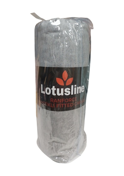 Lotusline Ranforce Fitted Battal Çift Kişilik Çarşaf Seti-gri Gri
