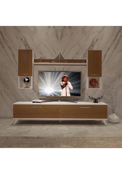 Decoraktiv Eko 5da Mdf Std Retro Tv Ünitesi Tv Sehpası Beyaz - Ceviz