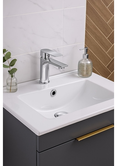 Fawer Faucet & Shower Krom Lavabo Bataryası 600-cs Krom