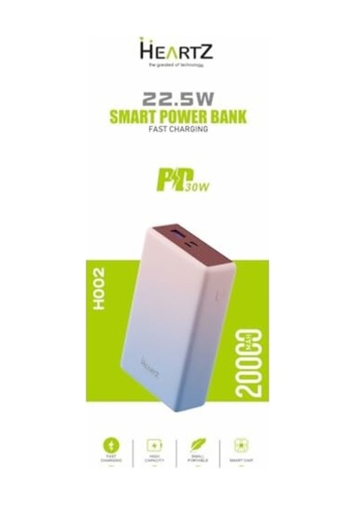 H002 20000 Mah Power Bank Pd 30w Ve Usb 22.5w Fast Hızlı Şarj Dahili Type C Ve Lightning Kablolu Dünya Standartlar