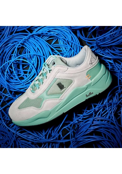 Bathu 10/43 Erkek Deri Sneaker - Pastel Yeşil Yeşil