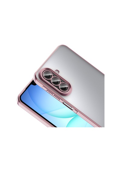 Galaxy Uyumlu A17 Kılıf Kamera Lens Korumalı Logo Gösteren İnce Hafif Pazarplus Gümüş