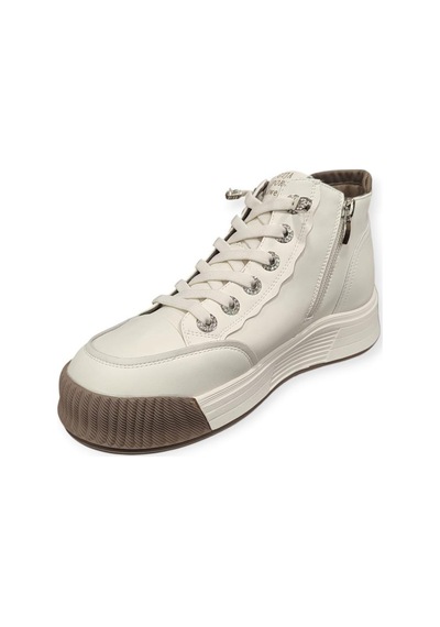 Guja 25k334 Kalın Taban Bilek Boy Kadın Sneakers Bot Kahverengi