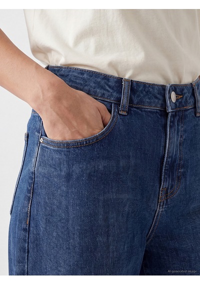 Lcwaıkıkı Classic İndigo Wideleg Kadın Jean Pantolon
