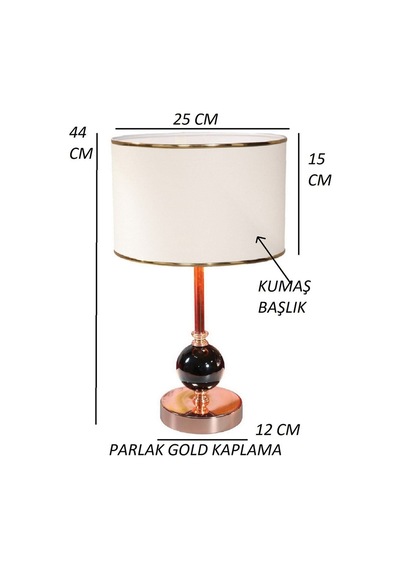 Tasarım Modern Masa -yatak Başı - Komodin Üstü Abajuru