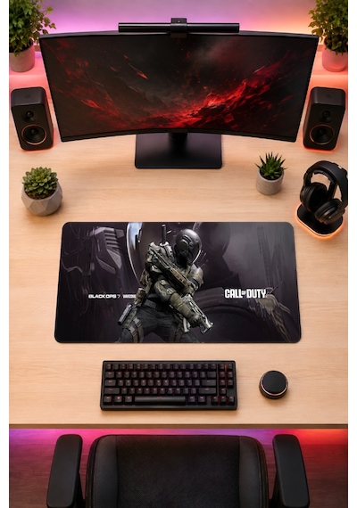 Call Of Duty Gaming Oyuncu 90x40 Cm Mousepad Kaymaz Taban Xl Mousepad Call7