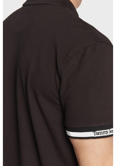Tommy Hilfiger Tommy Jeans Erkek Polo T Shirt DM0DM15751 BDS SİYAH Siyah