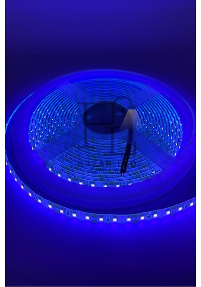 12 Volt Uv Ultraviyole Şerit Led 2835 Smd Metrede 120 Led Black Light 5 Metre