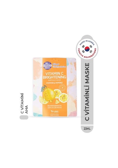 Ye:pre Vitamin C Brightening Ampoule Kore Yüz Maskesi 23 ML
