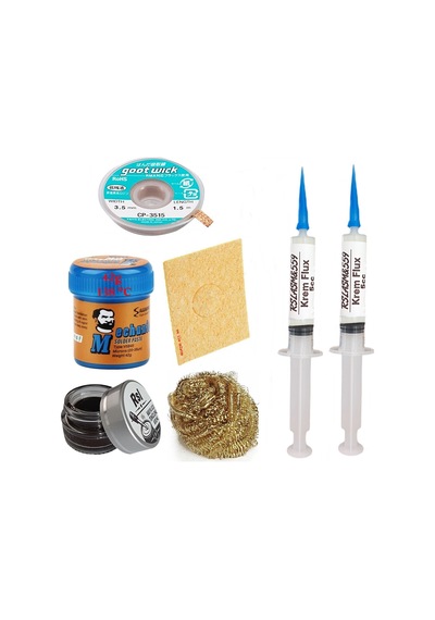 Kremlehim Mchanc 138 C 42gr Havya Uc Temizleyici Seti Flux Lehim Toplama Cp-3515 Lehim Emme Teli, Set01