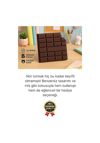 Özel Tasarım Eğlenceli Hediyelik Isırılmış Lezzet Gerçekçi Çikolata Görünümlü Kokulu Not Defteri Diğer