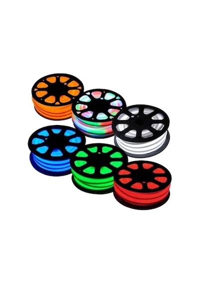 6x12mm Yeşil Neon Led 25m Makara (2.5 cm'de Kesilebilir.)