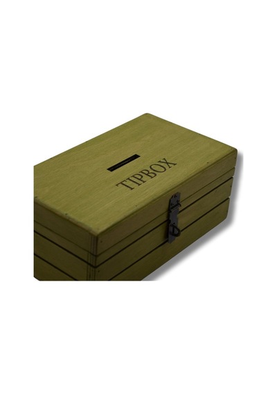 Ahşap Asma Kilitli Kutu Tipbox Bahşiş Kutusu 25cm X 14cm