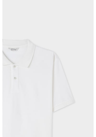 D's Damat Ds Damat Regular Fit Beyaz Pike Dokulu %100 Pamuklu T-shirt 4hc14tv02002m 801