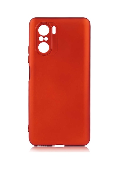 Noktaks - Redmi K40 Uyumlu - Kılıf Mat Soft Esnek Premier Silikon Kapak - T17043 - Kırmızı Kırmızı