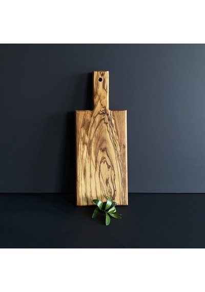 Zeytin Ağacı Ahşap Dikdörtgen Steak Tahtası Sunum Tahtası 34x14 Cm Kahverengi