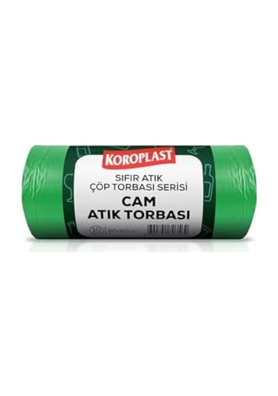 Cam Atıklar Jumbo Çöp Torbası 10 Lu 80 110 Cm, Kesici Atıklara Dayanıklı, Çift Katlı, Geri Dönüştürülebilir, Kolay Bağlanabilir, Depo, Restoran, Okul, Fabrika, Ev, Ekstra Kalın Çöp Torbası