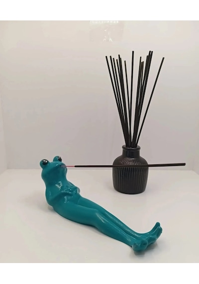 Tedisanat Mavi Kurbağa Çubuk Tütsülük 20 Adet Çubuk Tütsü Hediyeli