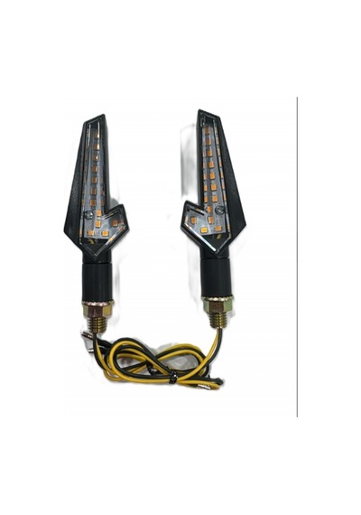 Hsgl Motosiklet Led Sinyal Sarı Işık Takım Siyah 1047 E Belgeli