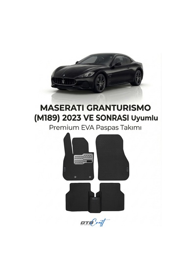 OtoCraft Maserati Granturismo M189 2023 Ve Sonrası Araca Özel 3d Havuzlu Eva Paspas Tam Set 5 Parça